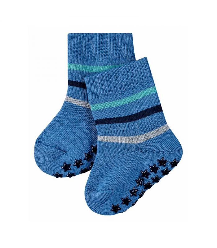 cepillo linda Levántate CALCETINES ANTIDESLIZANTES para andar por casa Bebé FALKE Multi Stripe