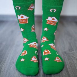 Be Lenka Winter barefoot socks - Crew - Snowmen