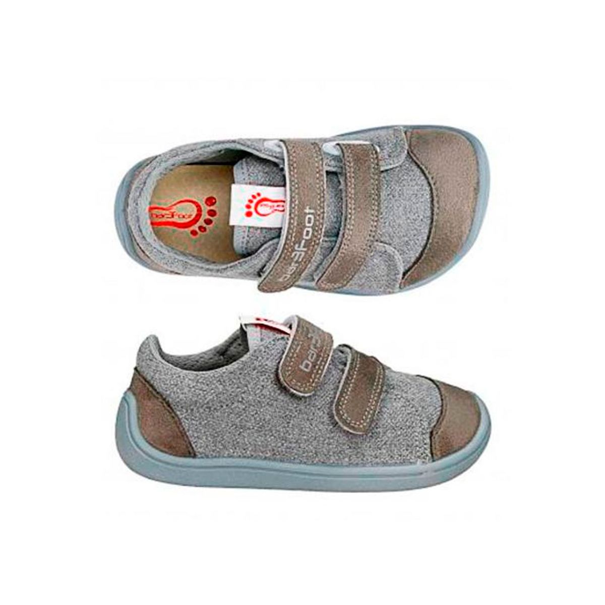 Zapatilla Bar3foot – Elf Denver – Gris y Rosa – Dos Cachorritos