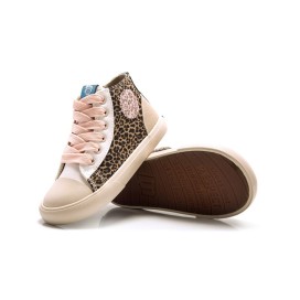 Mustang Free – Botinha Barefoot Estilo Converse Leopardo – Crianças