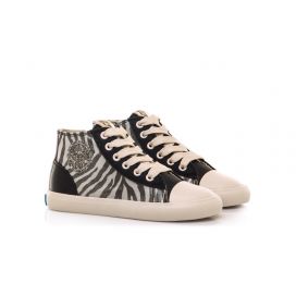 Mustang Free - Botita barefoot estilo Converse Tigre - Niños