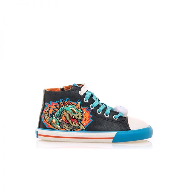 Mustang Free - London Dino - Estilo Converse barefoot - Niños
