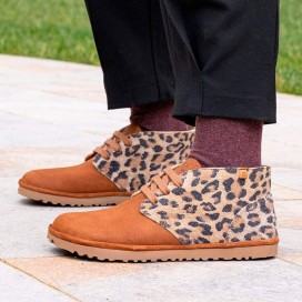 El Naturalista Daily Leather Ankle Boot Leopard - N5374
