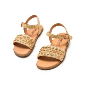 Mustang Free Duna Kinder | Goldene geflochtene Sandalen