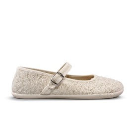 Merceditas Batilas Oro | Calzado Barefoot Elegante