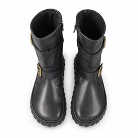 Coqueflex Rue | Botas de pele com duas fivelas para mulher