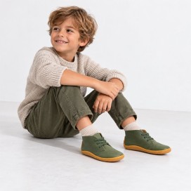 Vivobarefoot Gobi Addis Crianças | Botas barefoot unissexo em pele