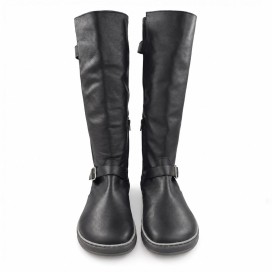 Coqueflex Noria | Botas barefoot de cano alto em pele e licra