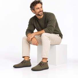 Pies Sucios Moutan | Nubuck Barefoot Boots with Elastic Laces