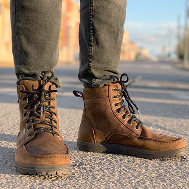 lems boulder boot leather russet