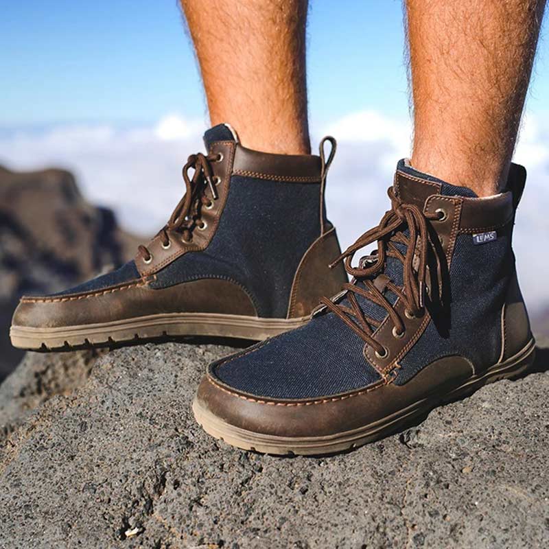 Black is 100% Vegan 10mm Stack Zero Drop Lems Boulder Boot UNISEX Barefoot Flat 