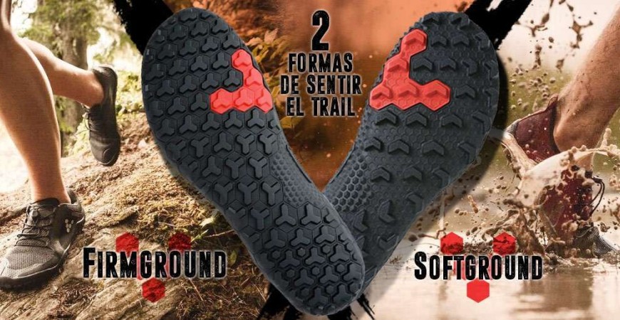 Vivobarefoot und seine zwei Möglichkeiten, den Weg zu spüren:  Fester Boden o Weicher Boden