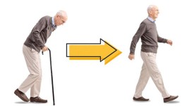 Wer nicht alt werden will, streckt die Brust raus und schaut nach vorne