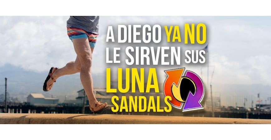 Diego has outgrown his Luna Sandals