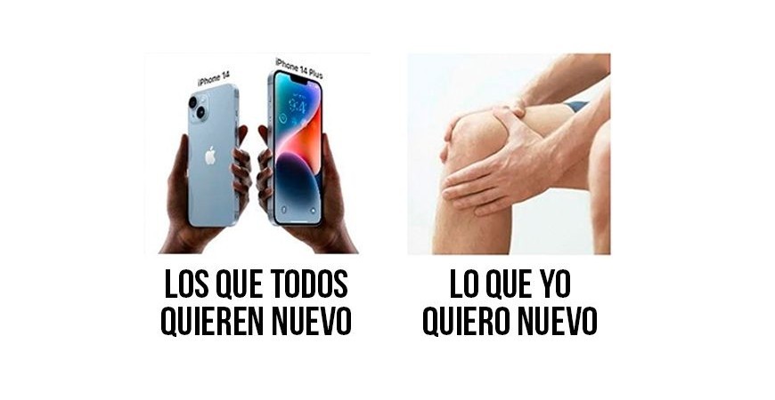 Was bevorzugst du: ein neues Knie oder das neue iPhone 14?