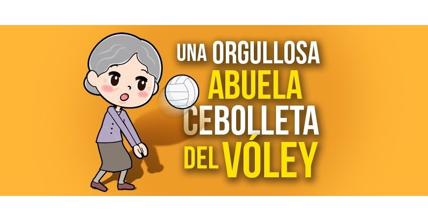 Eine stolze Volleyball-Schnittlauch-Oma