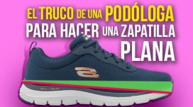 Der Trick eines Fußpflegers, um einen flachen Schuh herzustellen