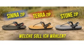 Pies Sucios Simna, Terra oder Stone: Welche Barfußsandale wählen