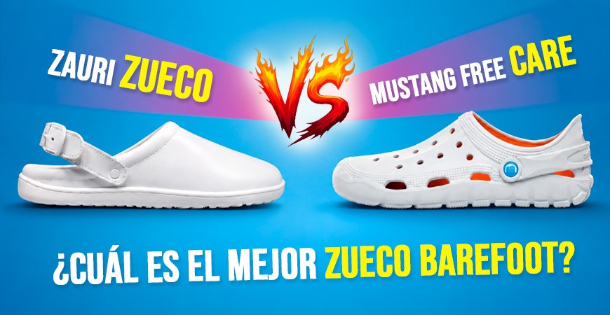¿Cuál es mejor zueco barefoot? Zauri Zueco vs Mustang Free Care