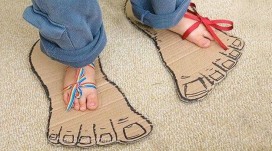 The kid with adult feet