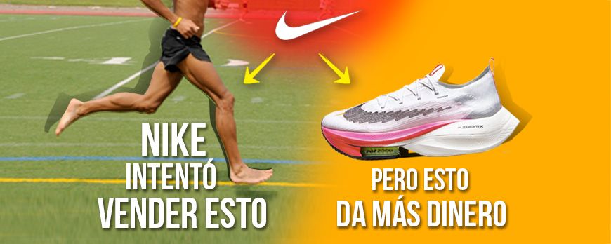 Nike vende amortecimento e também corre descalço