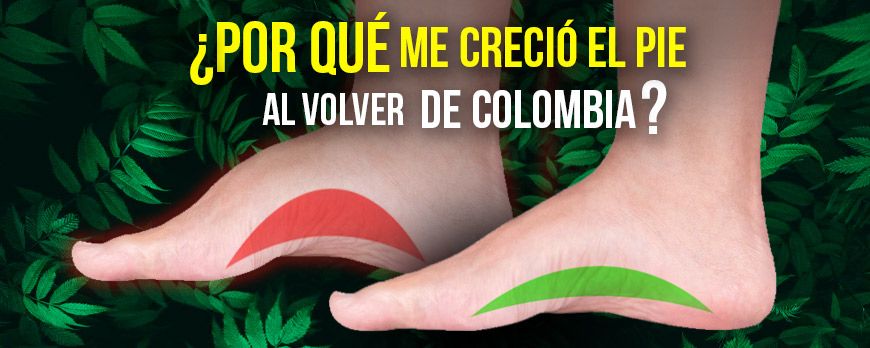 ¿Por qué me creció el pie al volver de Colombia?