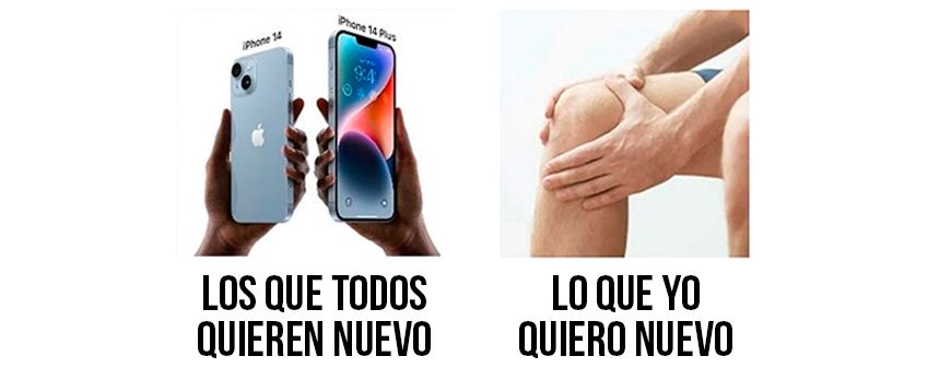 ¿Qué prefieres: una rodilla nueva o el nuevo iPhone 14?