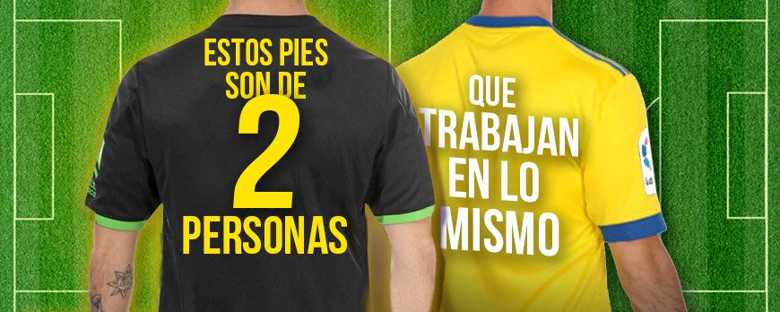 Estos pies tan distintos son de 2 personas que trabajan en lo mismo